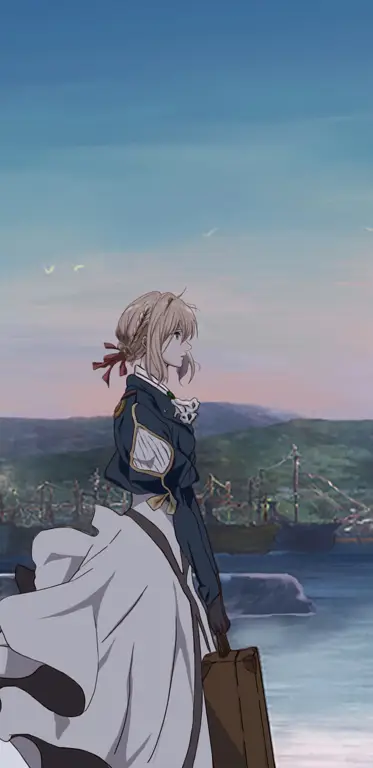 Pemandangan indah dalam anime Violet Evergarden