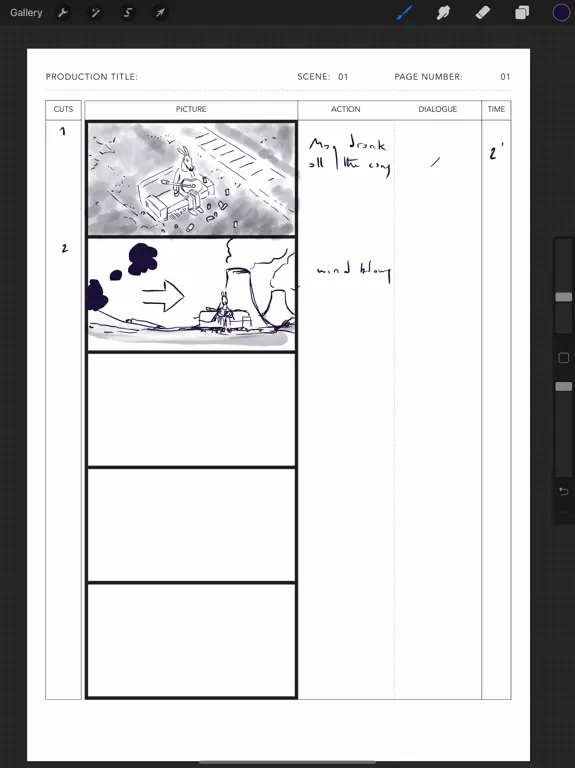 Contoh storyboard anime