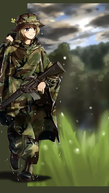 Potret karakter tentara anime