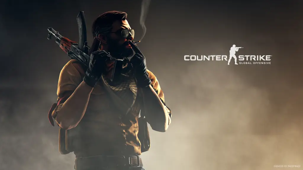 Wallpaper animasi CS:GO yang dibuat dengan Wallpaper Engine