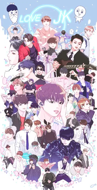 Gambar wallpaper anime BTS dengan resolusi tinggi