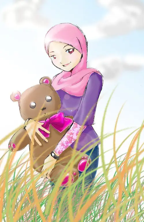 Gambar wallpaper anime cewek berhijab yang imut