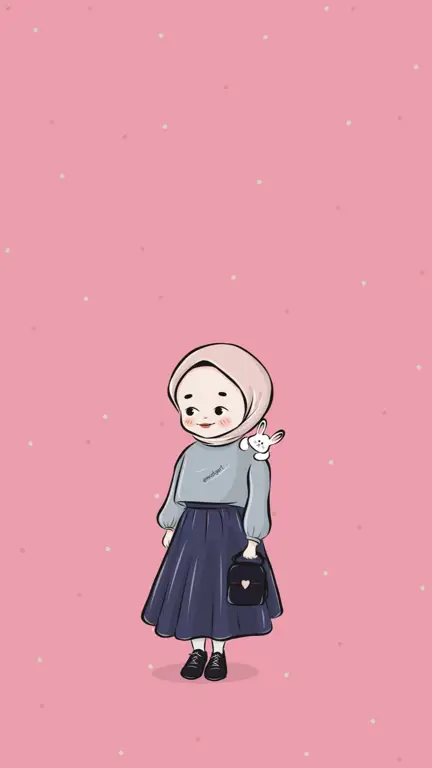 Gambar wallpaper anime hijab dengan resolusi tinggi