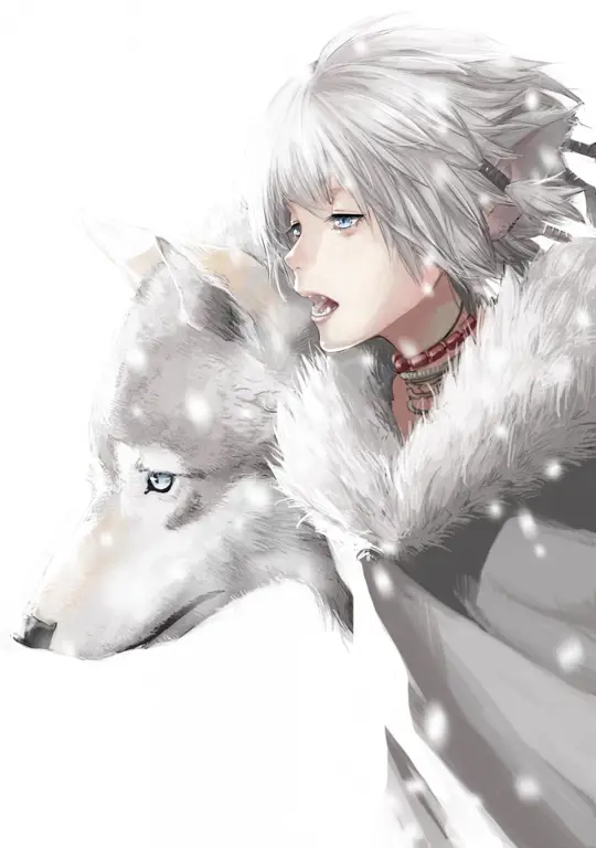 Gambar wallpaper anime wolf boy