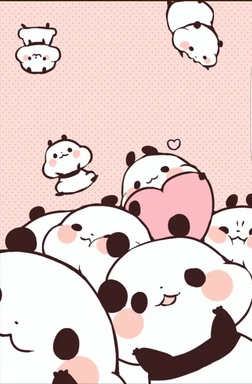 Wallpaper estetis gadis panda anime yang lucu dan indah