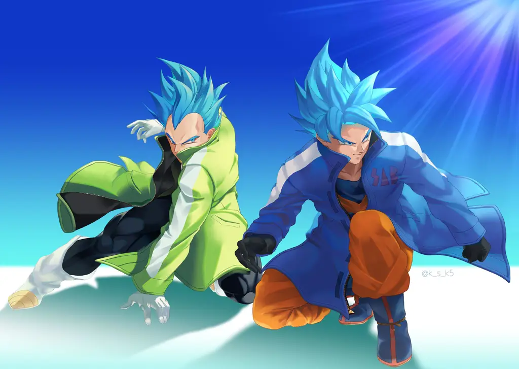 Gambar wallpaper Goku dan Vegeta bersama