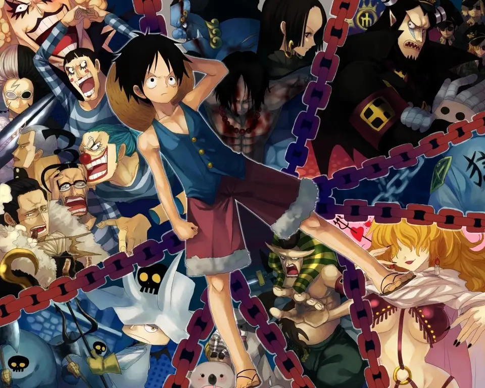 Wallpaper One Piece dengan gambar Buggy beresolusi tinggi