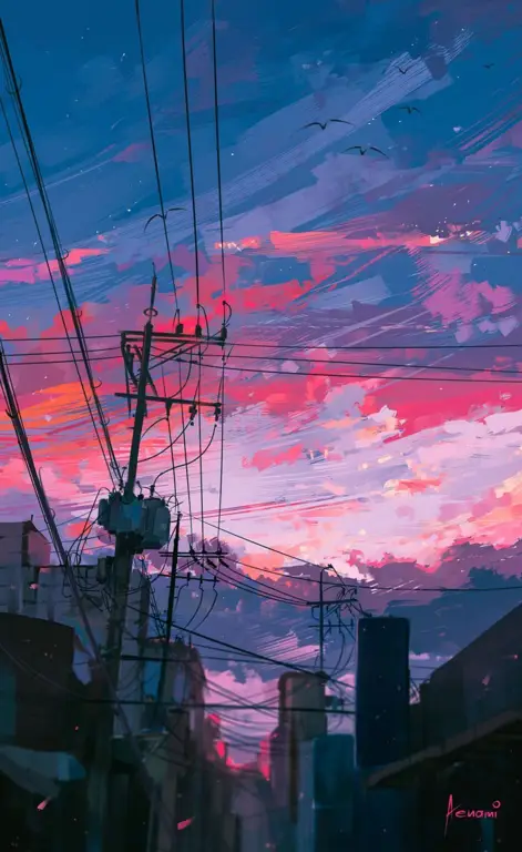Gambar wallpaper HP anime estetis