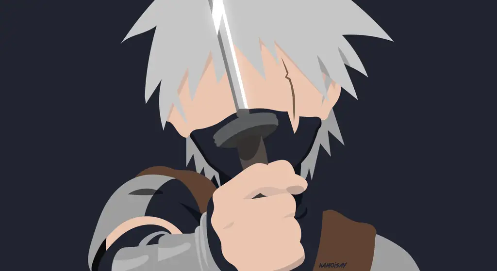 Gambar wallpaper Kakashi Hatake minimalis