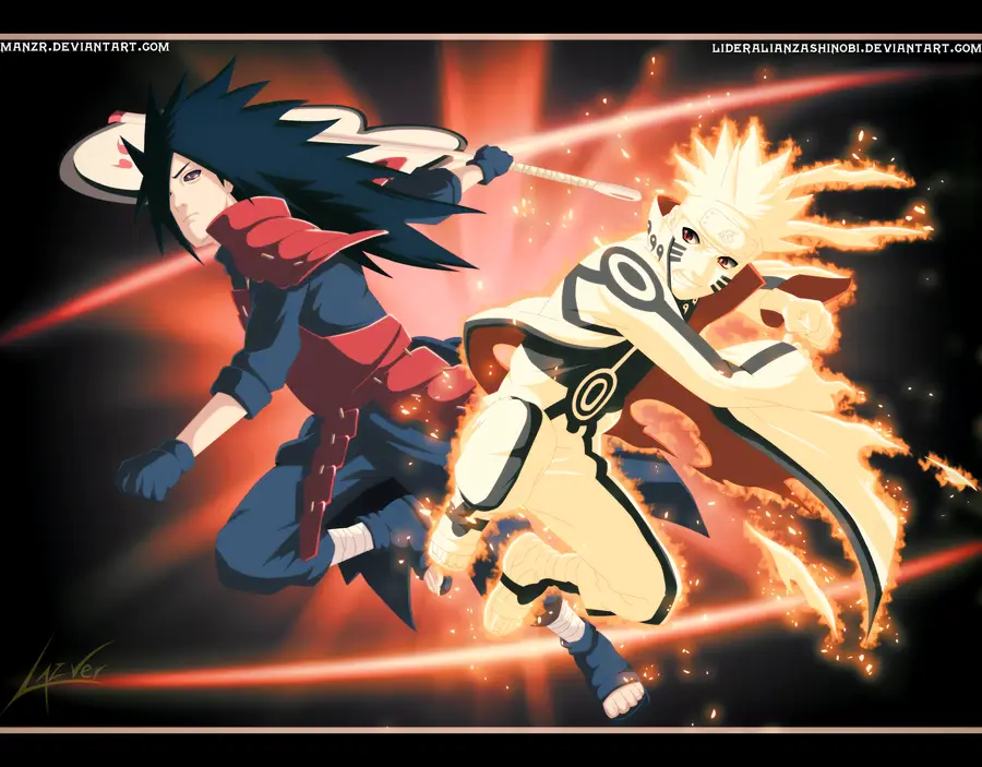 Wallpaper pertarungan epik Naruto