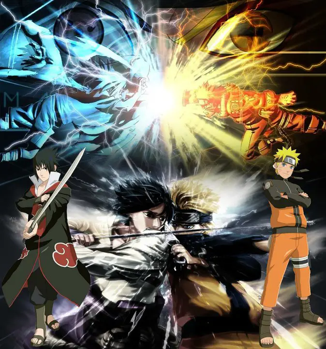 Wallpaper pertarungan epik Naruto