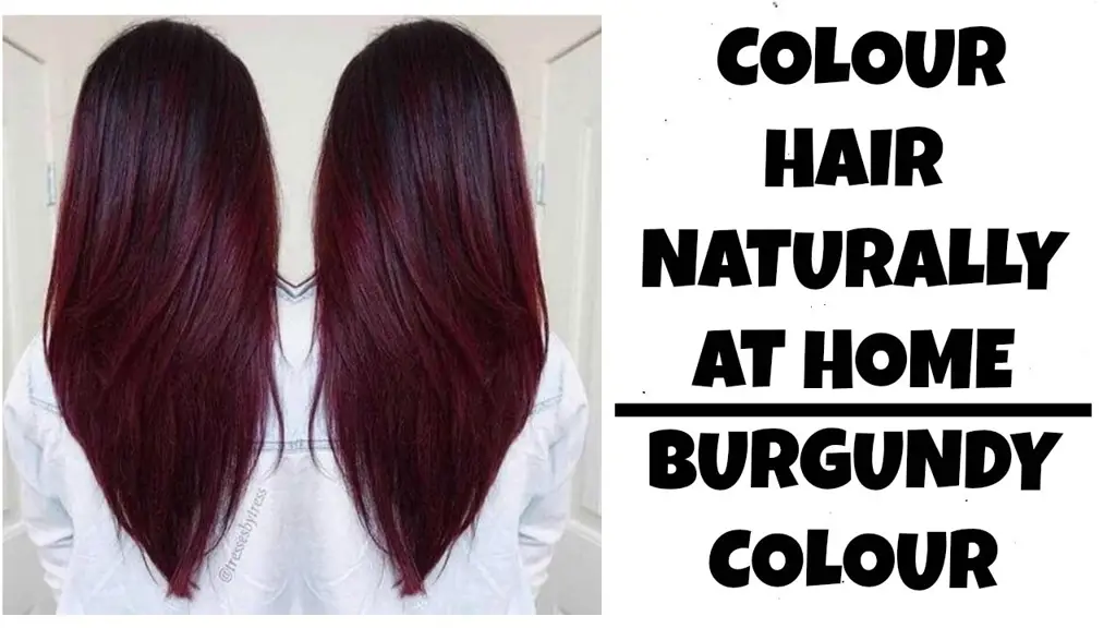 Contoh warna rambut merah maroon tanpa bleaching