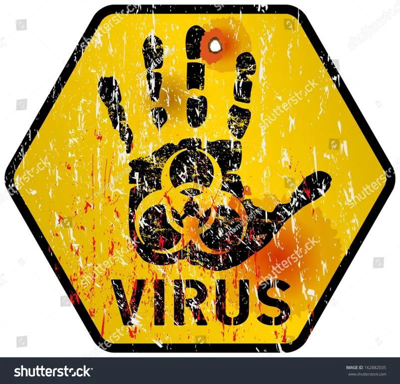 Gambar peringatan virus komputer