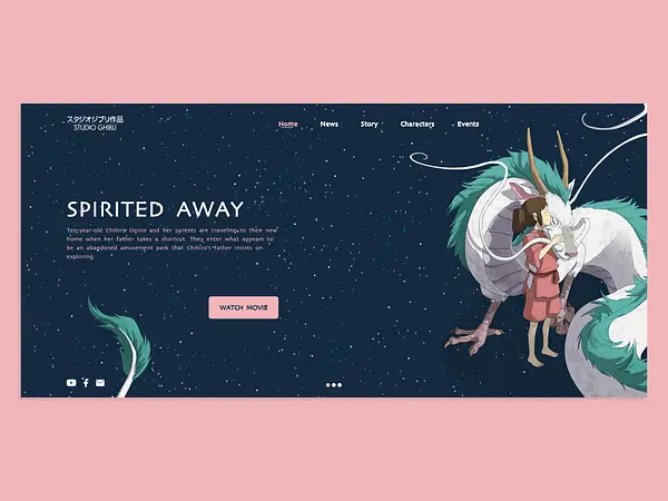 Contoh website anime dengan desain yang menarik dan modern