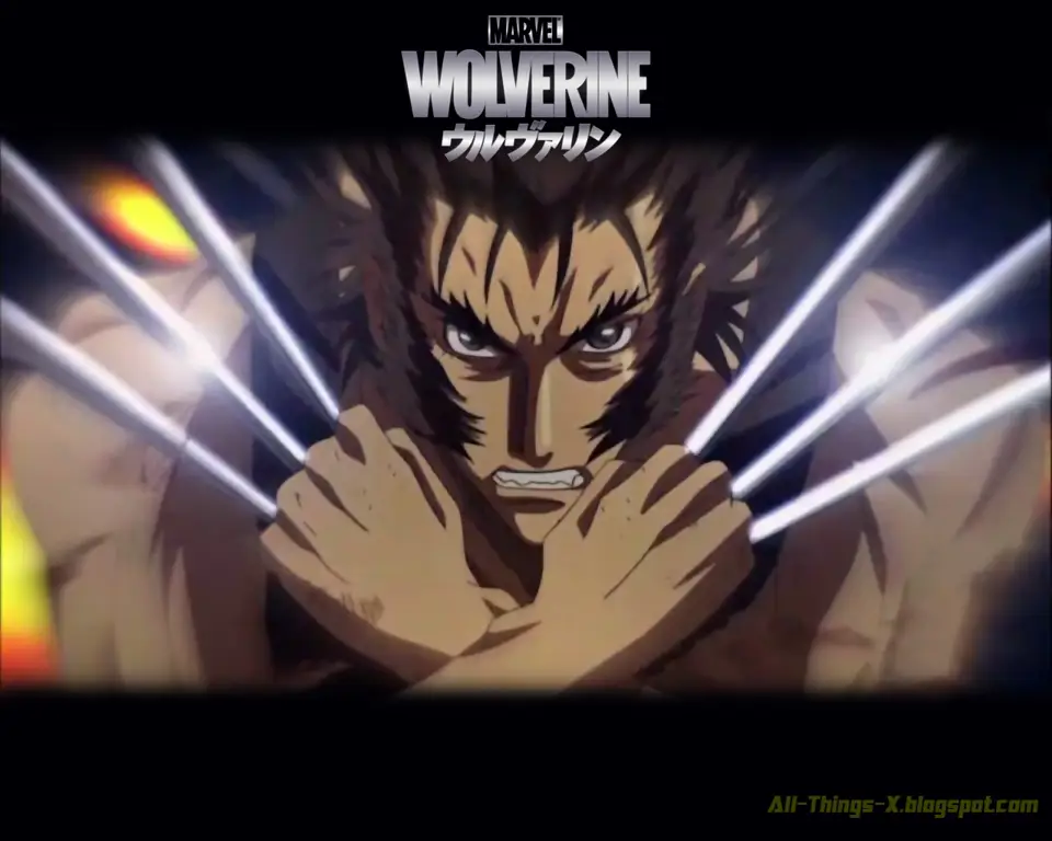 Gambar Wolverine bergaya anime dari serial X-Men