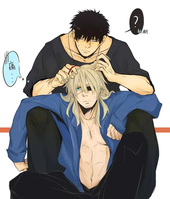 Gambar Worick dan Nicolas dari anime Gangsta