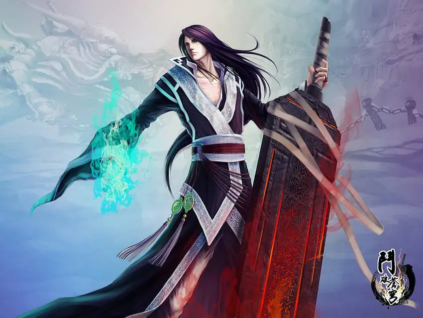 Ilustrasi Xiao Yan, tokoh utama Battle Through the Heavens