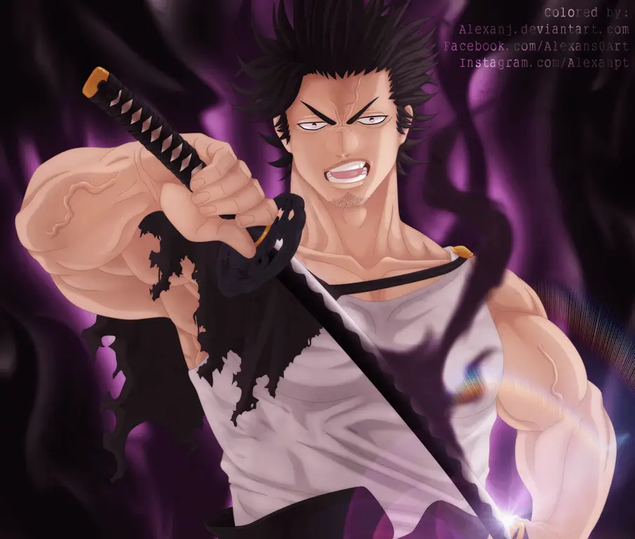 Gambar Yami Sukehiro dalam Black Clover