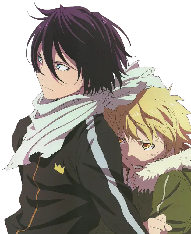 Yato dan Yukine, dua karakter utama Noragami