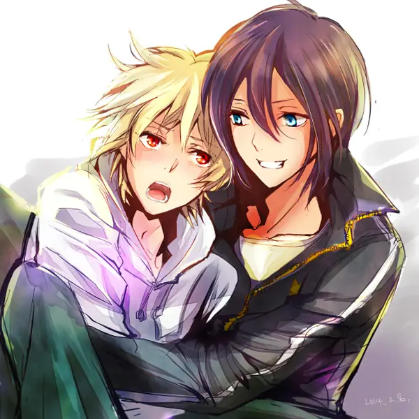 Gambar Yato dan Yukine dari anime Noragami