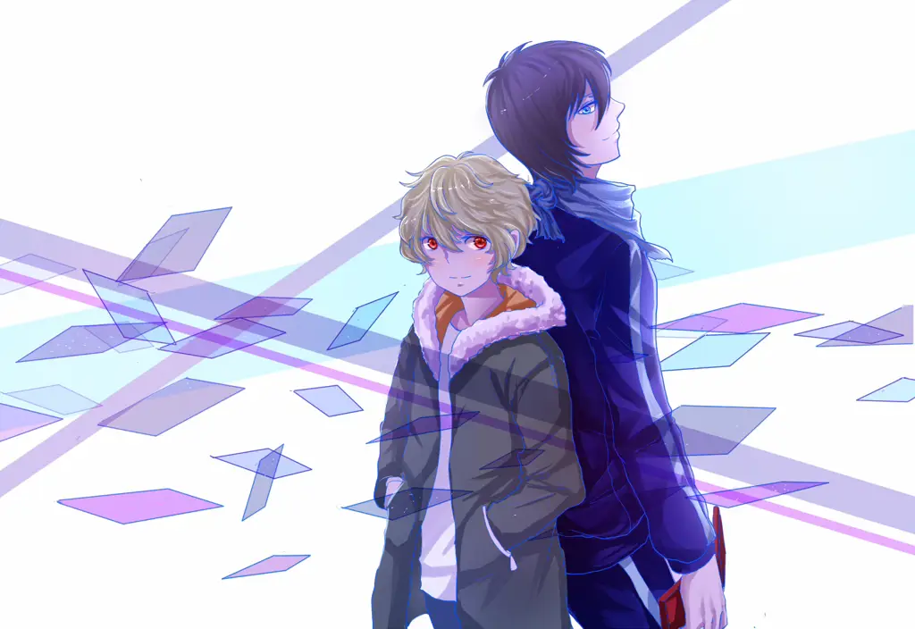 Gambar Yato dan Yukine dalam Noragami