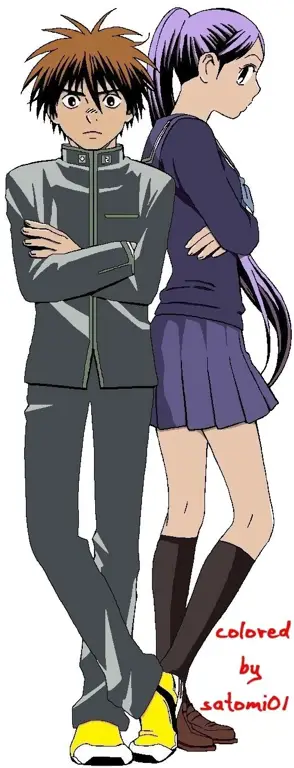 Yoshimori dan Tokine, dua karakter utama dalam anime Kekkaishi