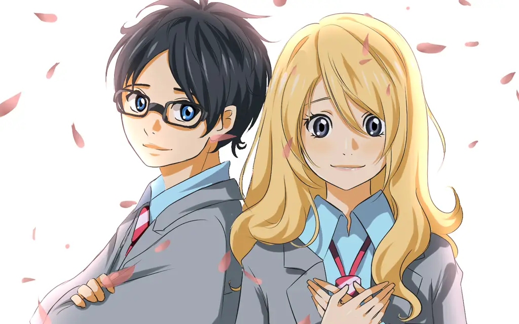 Adegan dari anime Your Lie in April