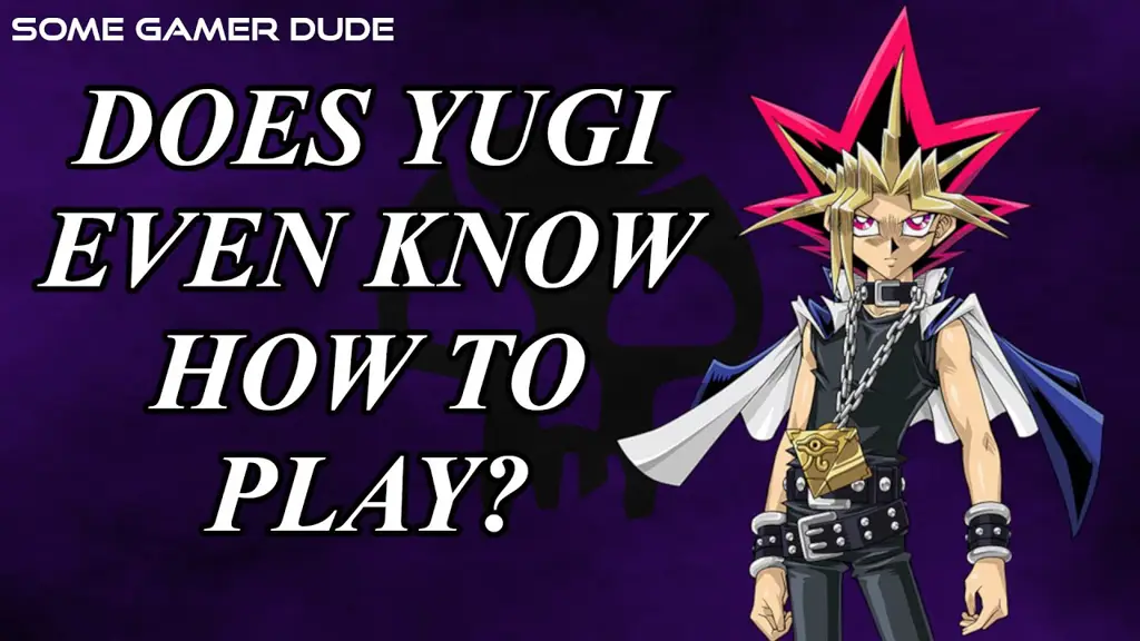 Yugi Moto sedang bermain Duel Monster