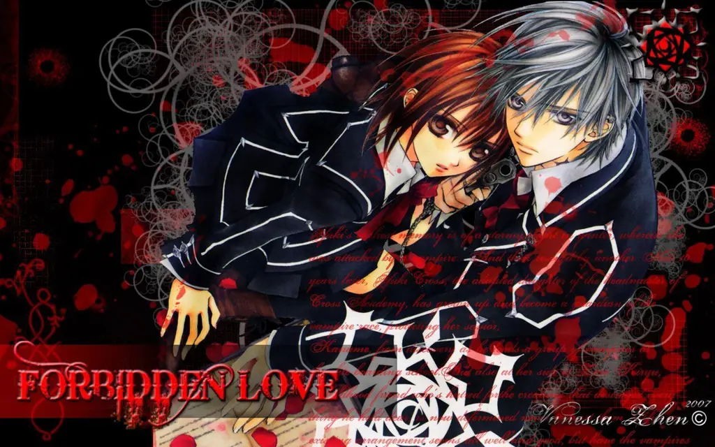 Gambar Yukari dan Zero dari Vampire Knight