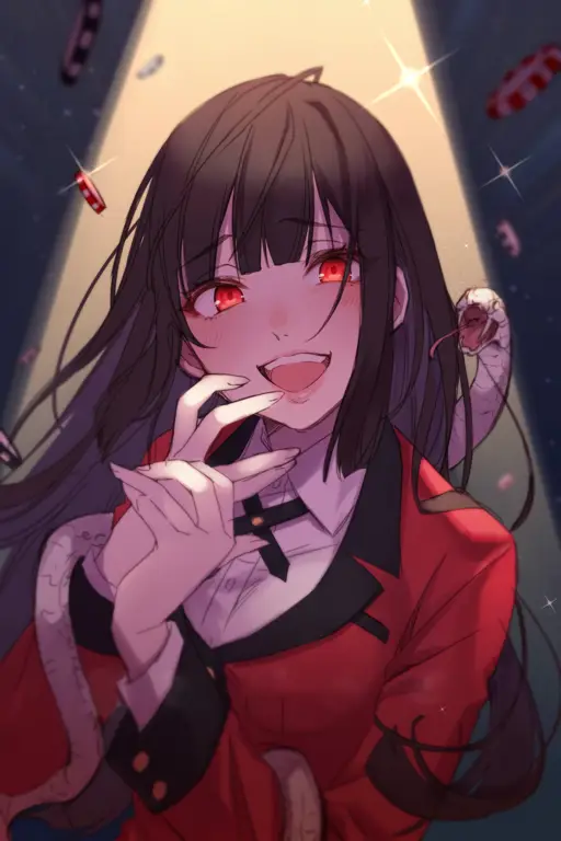 Gambar Yumeko Jabami, karakter utama Kakegurui