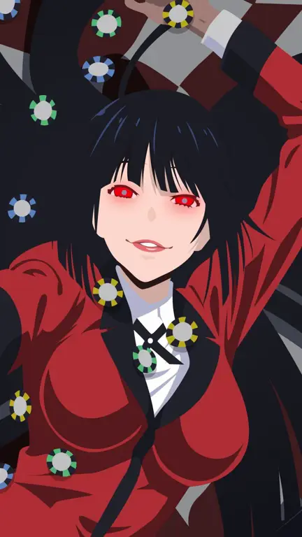 Gambar Yumeko Jabami dari anime Kakegurui