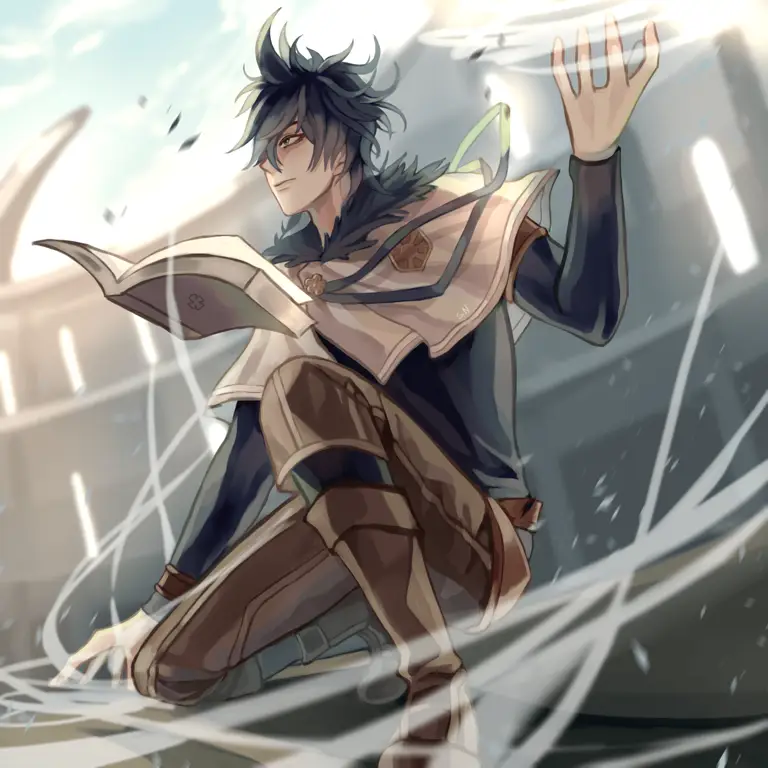 Yuno dari Black Clover mempersiapkan serangan