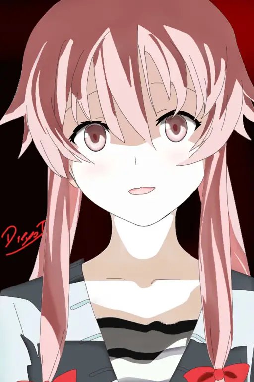 Gambar Yuno Gasai dari Mirai Nikki