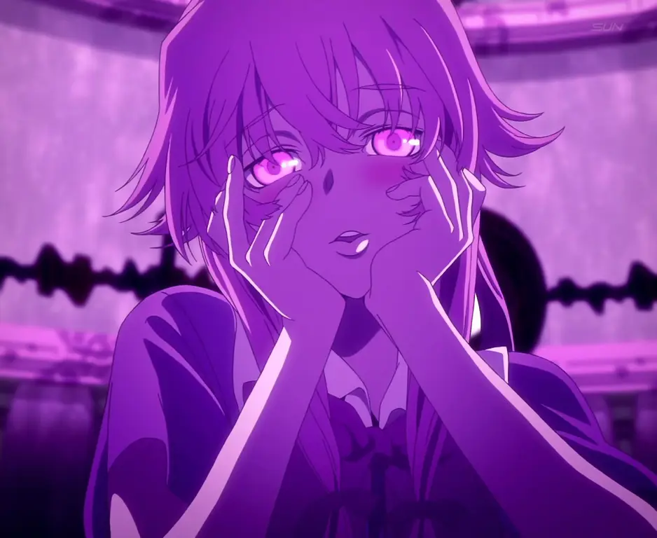 Gambar Yuno Gasai dari anime Mirai Nikki