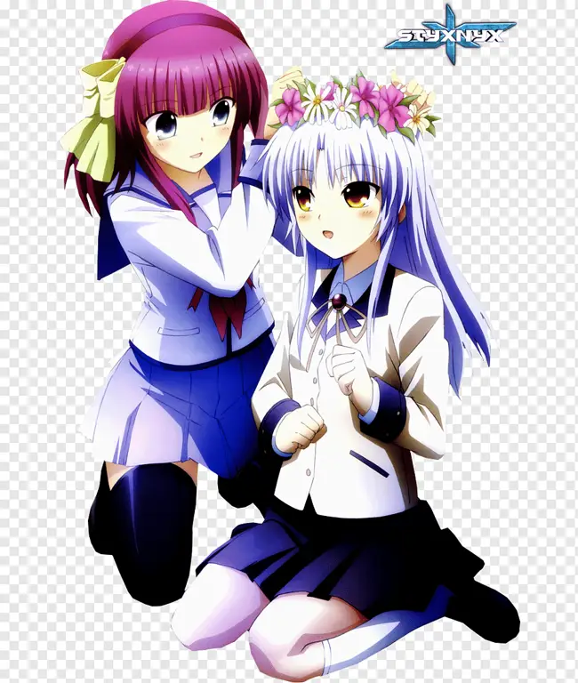 Gambar Yuri dan Otonashi dari Angel Beats!