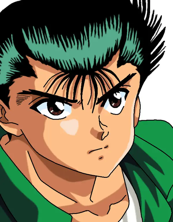 Ilustrasi Yusuke Urameshi, tokoh utama Yu Yu Hakusho