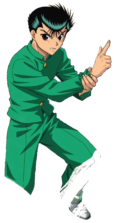 Ilustrasi Yusuke Urameshi, tokoh utama Yu Yu Hakusho