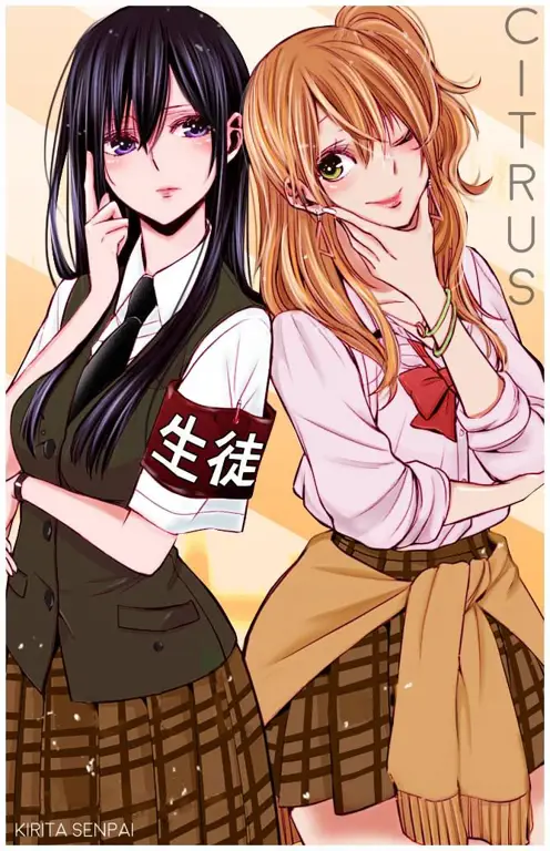 Karakter Yuzu dan Mei dari anime Citrus