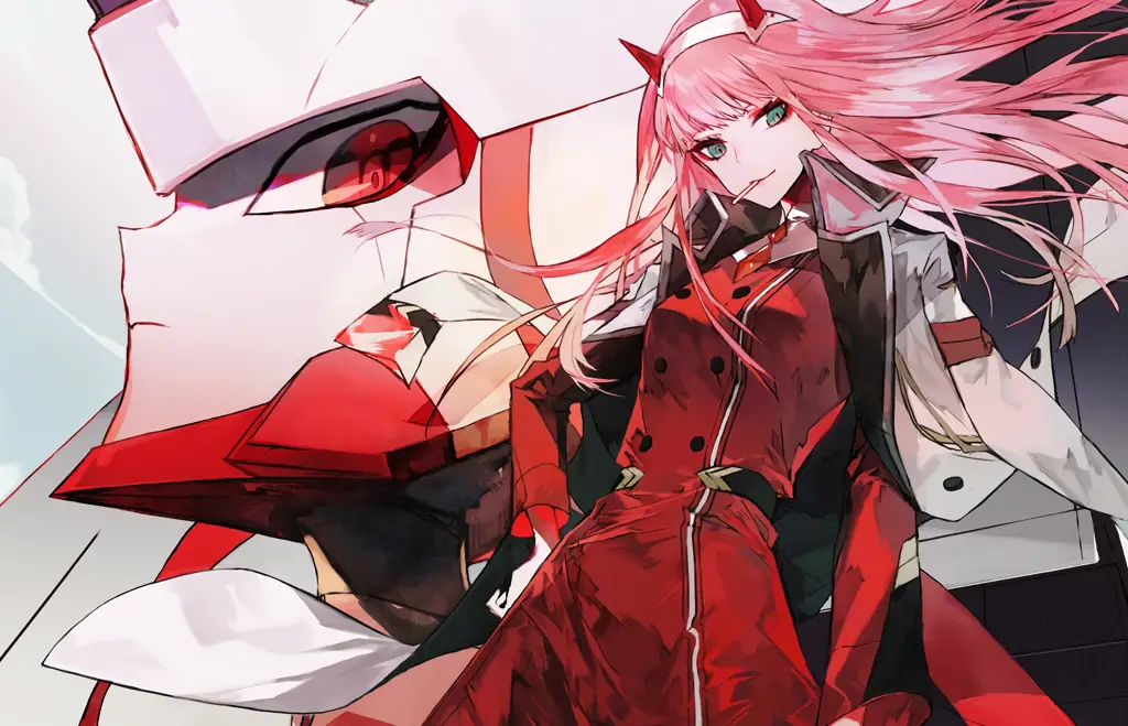 Zero Two dari Darling in the Franxx Gambar fanart Zero Two