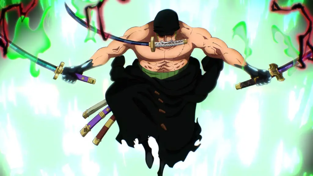 Gambar Roronoa Zoro menggunakan Haki