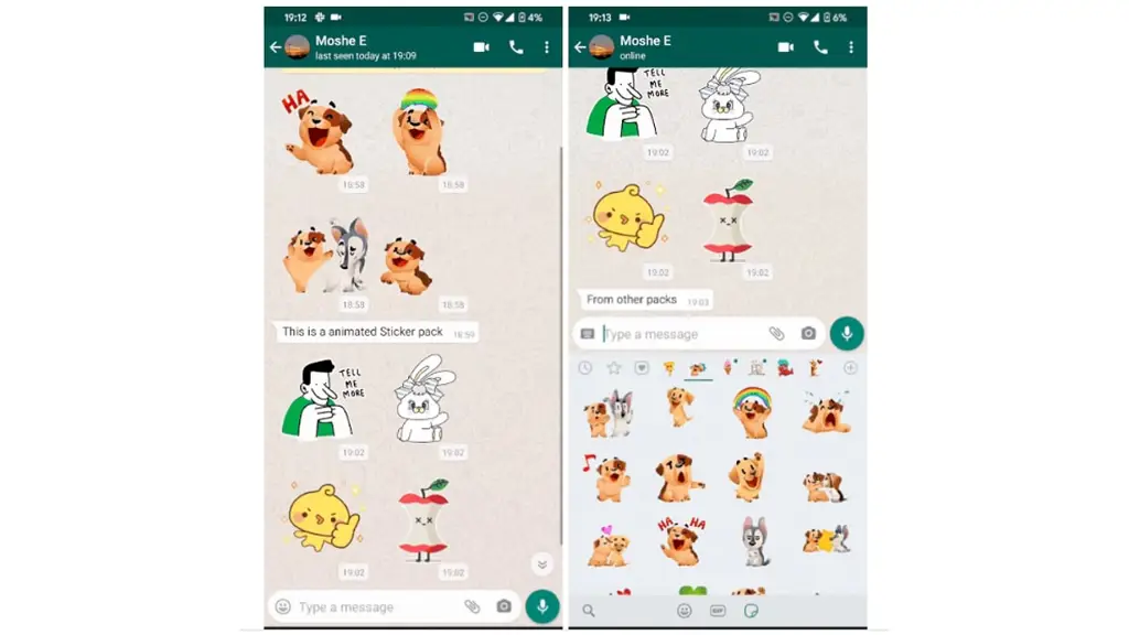 Berbagai macam stiker animasi WhatsApp