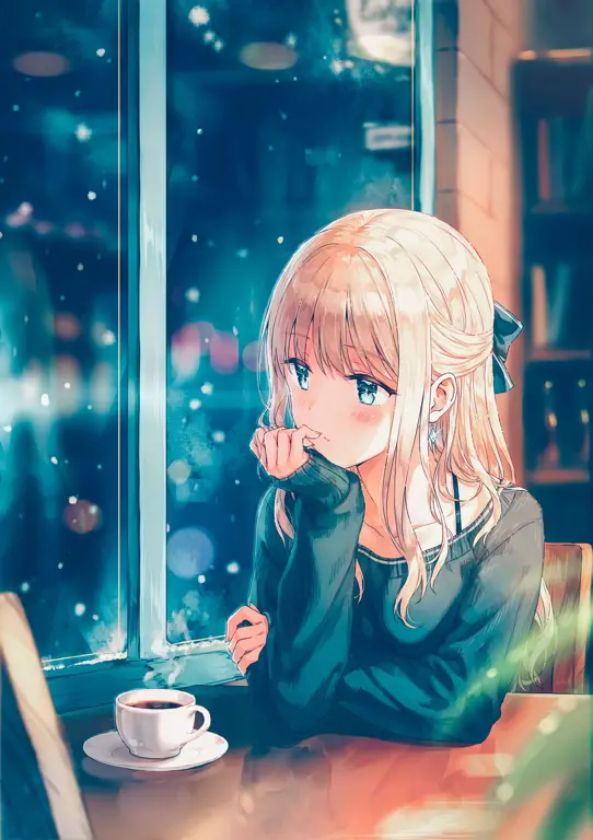 Gadis Anime Imut Ilustrasi gadis anime Jepang yang imut