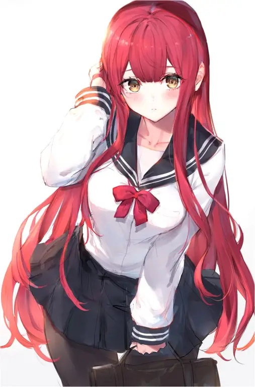 Gadis anime berambut merah
