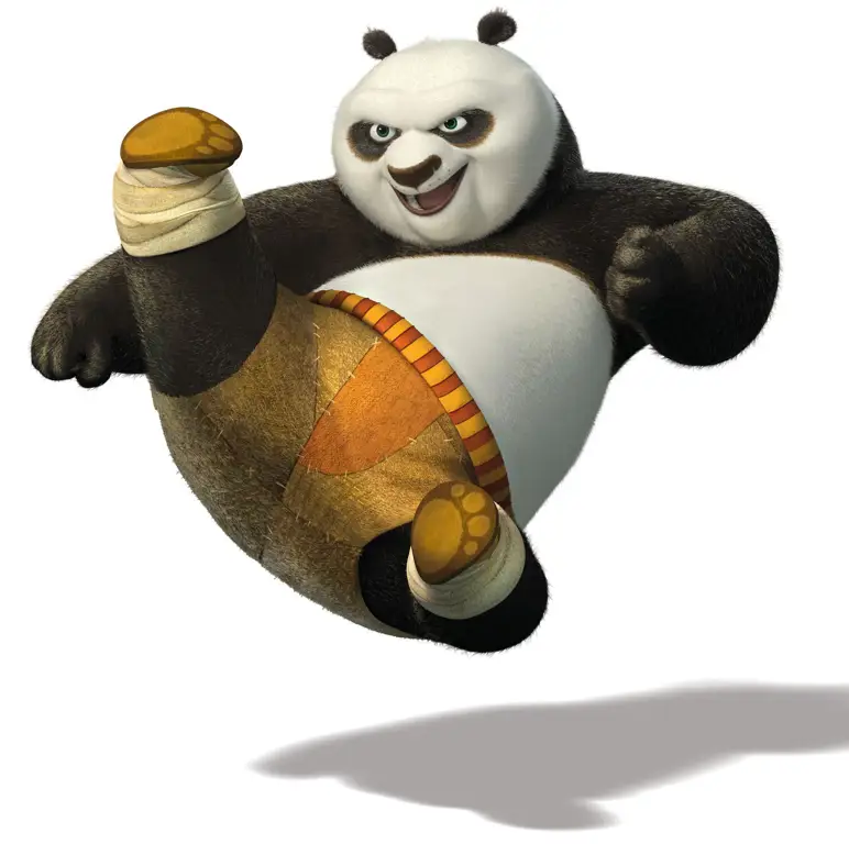 Gambar berbagai karakter dari film Kung Fu Panda, termasuk Shifu