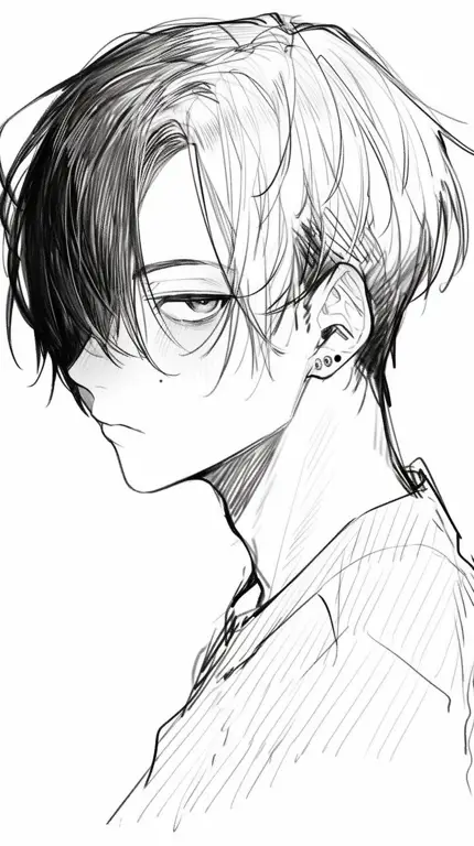 Langkah-langkah Menggambar Anime Boy Tutorial menggambar anime boy