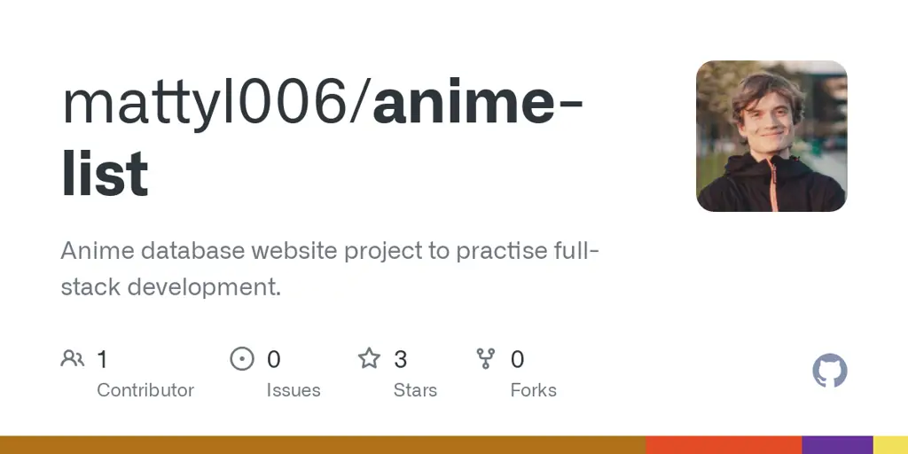 Contoh tampilan situs database anime online