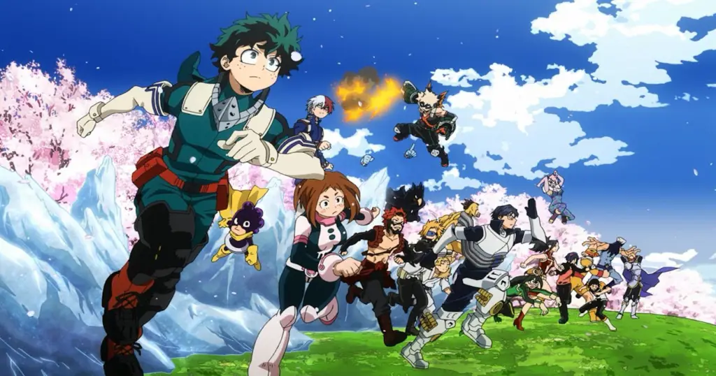 Gambar opening anime My Hero Academia