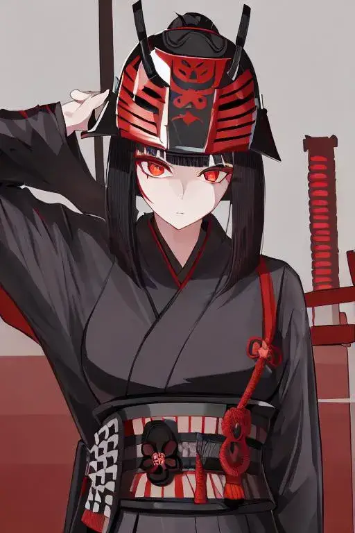 Gambar seni anime rubah Jepang (kitsune)
