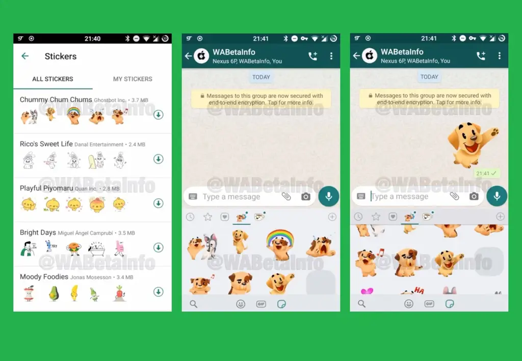 Contoh status WhatsApp dengan stiker animasi